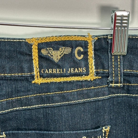 Carreli‎ Dark Wash Denim Knee Length Skirt 27 - Picture 4 of 6